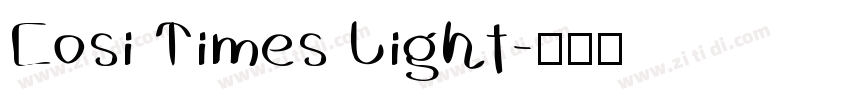 Cosi Times Light字体转换